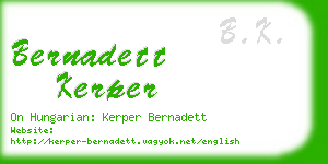 bernadett kerper business card